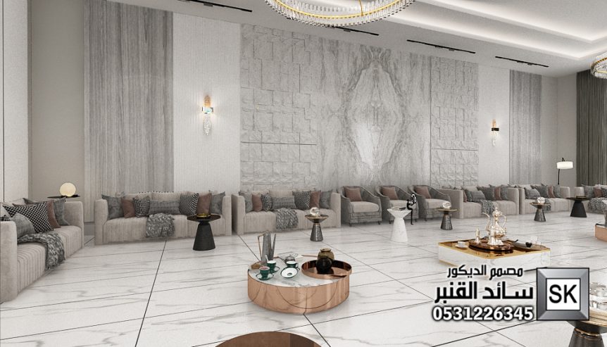 تصميم و تنفيذ ديكور مجالس رجال فخمة في الرياض
