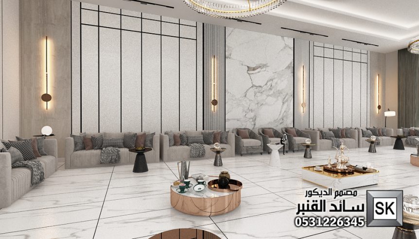 تصميم و تنفيذ ديكور مجالس رجال فخمة في الرياض