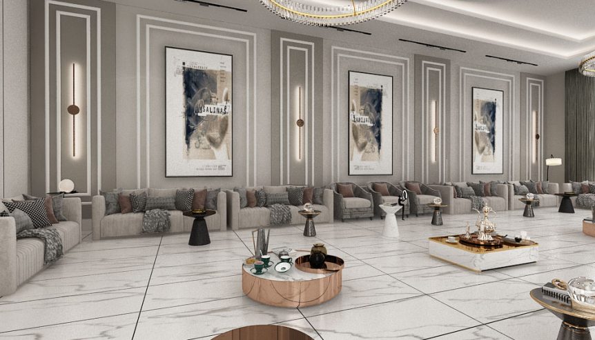 تصميم و تنفيذ ديكور مجالس رجال فخمة في الرياض