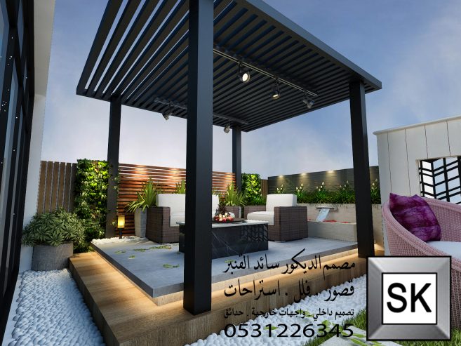 لاندسكيب منزلي فاخر في جدة