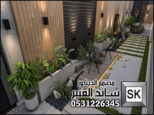 لاندسكيب منزلي فاخر في جدة