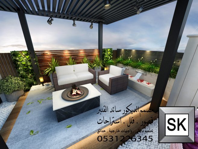 لاندسكيب منزلي فاخر في جدة