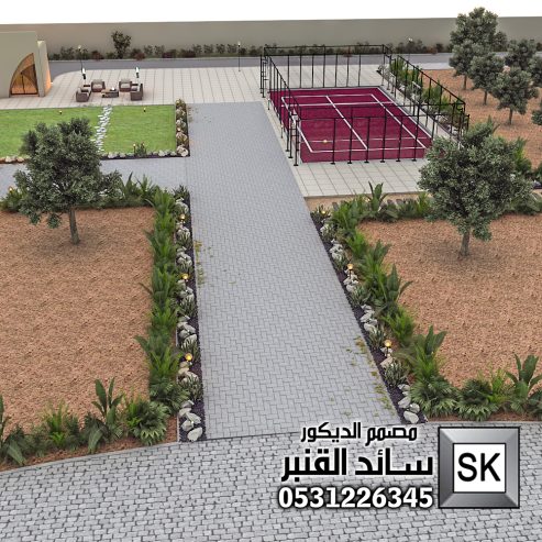 تصميم و تنفيذ لاندسكيب مزارع و شاليهات في الرياض