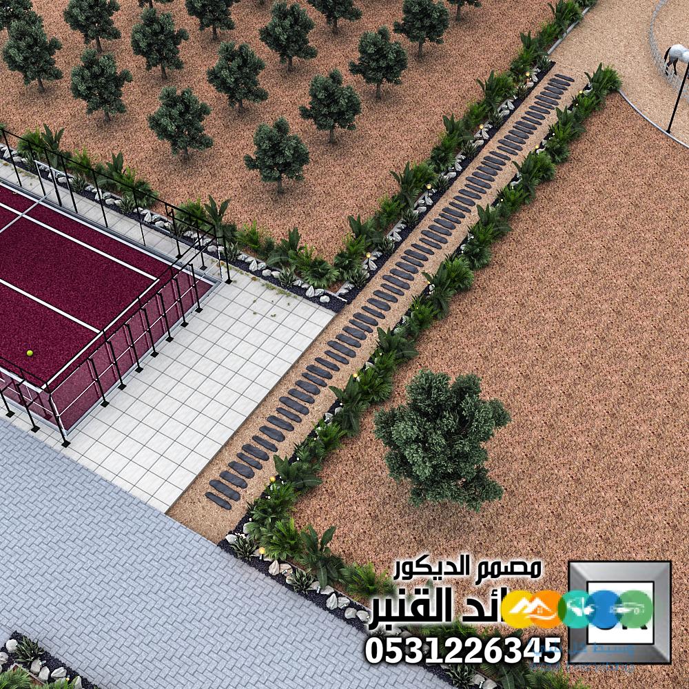 تصميم و تنفيذ لاندسكيب مزارع و شاليهات في الرياض