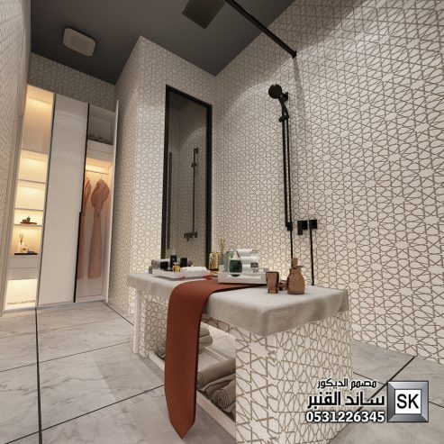 تصميم و تنفيذ صالون تجميل و سبا و حمام مغربي في الطائق