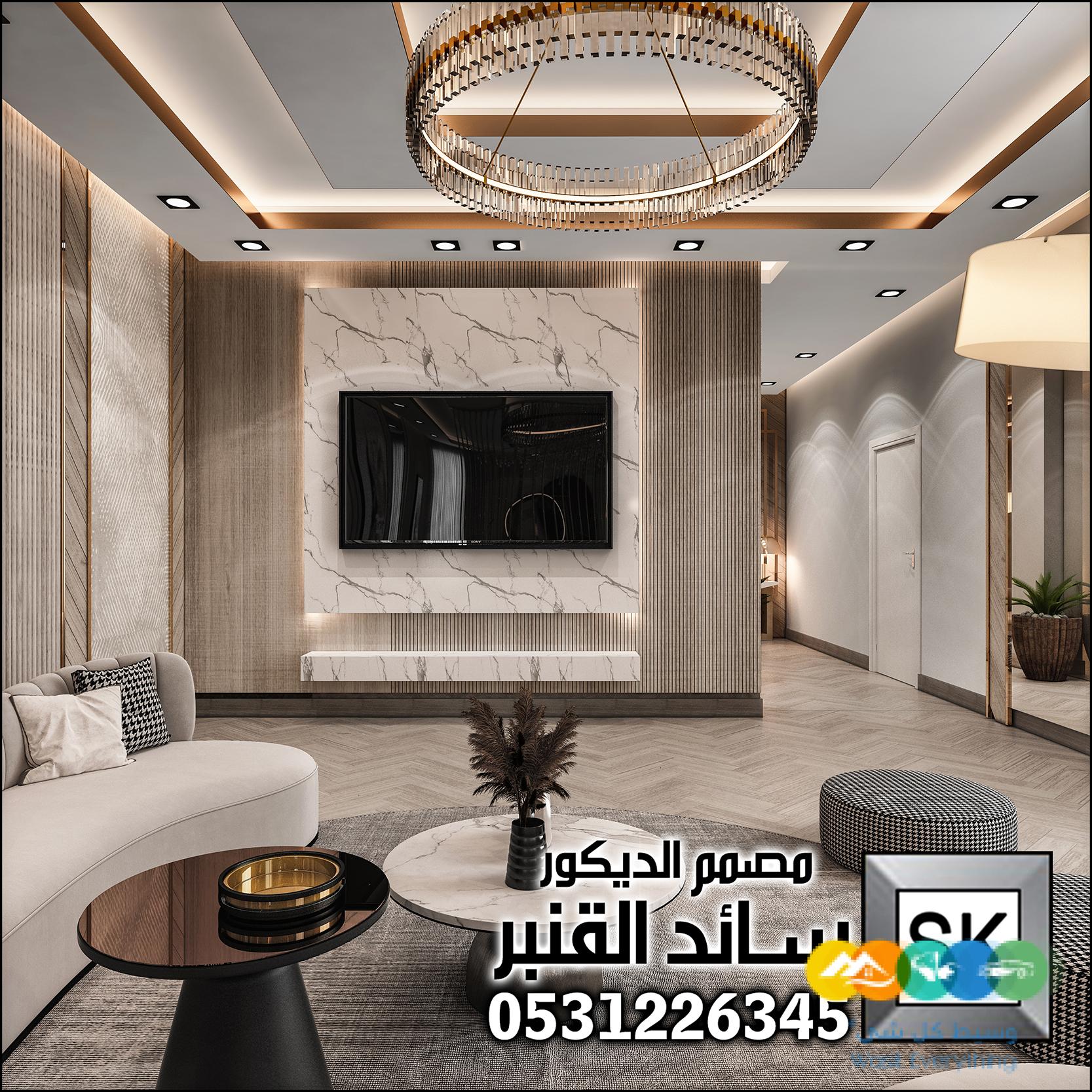 تصميم و تنفيذ ديكور داخلي غرفة نوم رئيسية فخمة بالرياض