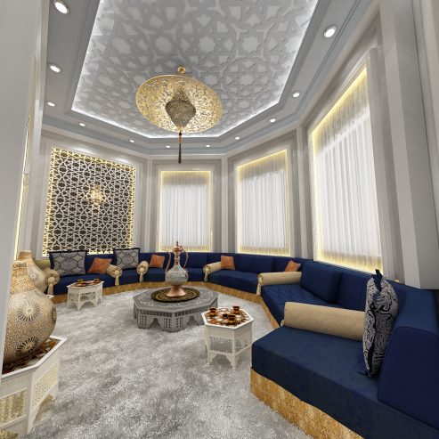 ديكور مجالس رجال و مجالس نساء مغربي و أندلسي في الرياض