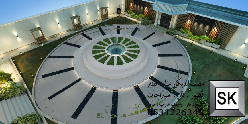 مصمم حدائق قصور و فلل محترف في الرياض