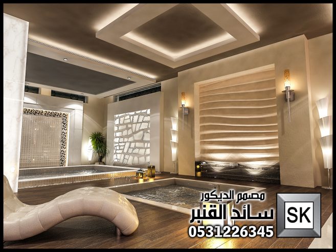 تصميم و تنفيذ ديكور داخلي قبو ترفيهي فاخر في الرياض