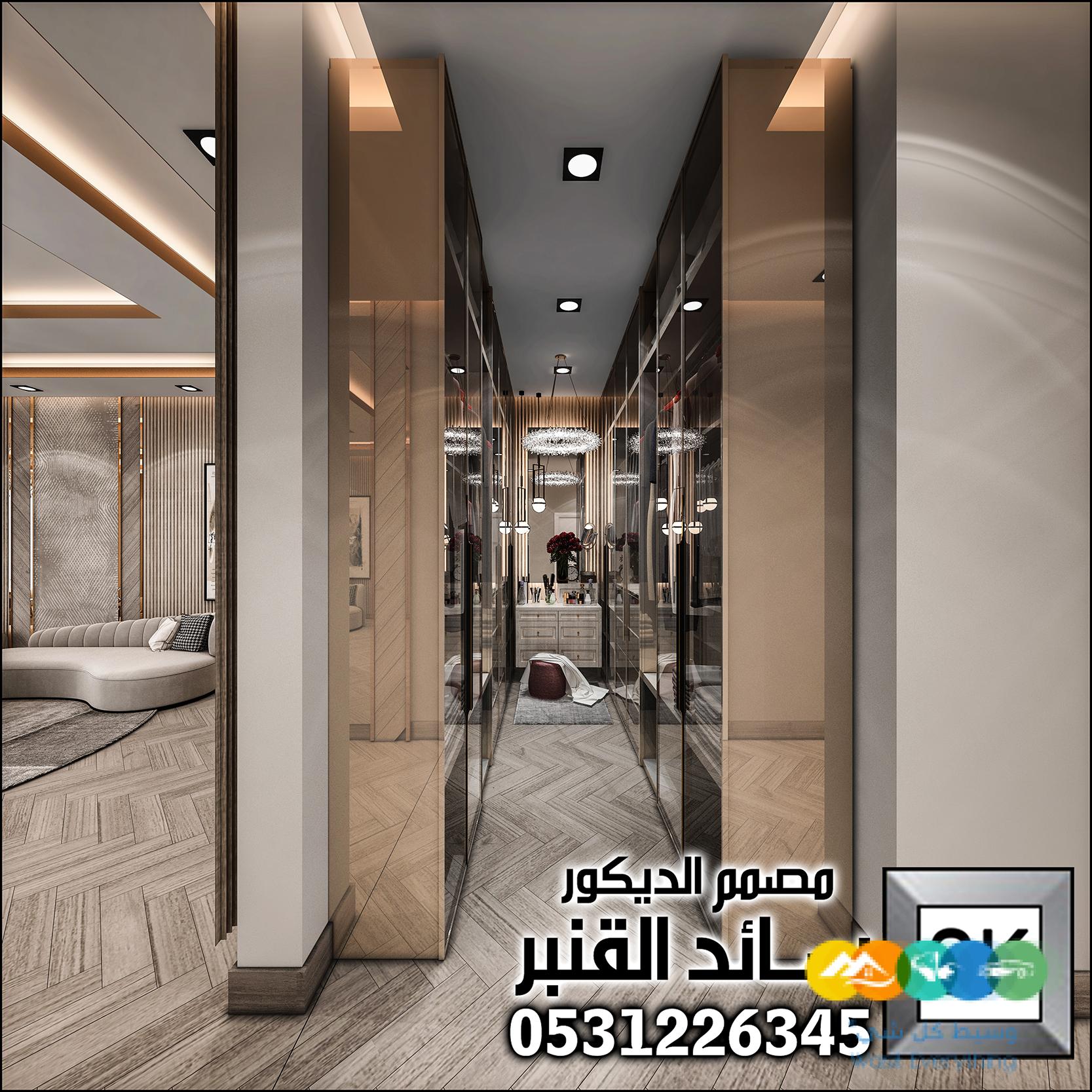 تصميم و تنفيذ ديكور داخلي غرفة نوم رئيسية فخمة بالرياض