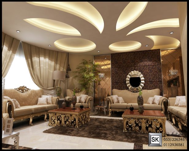 تصميم و تنفيذ ديكور داخلي فلل و قصور و شقق و عمائر