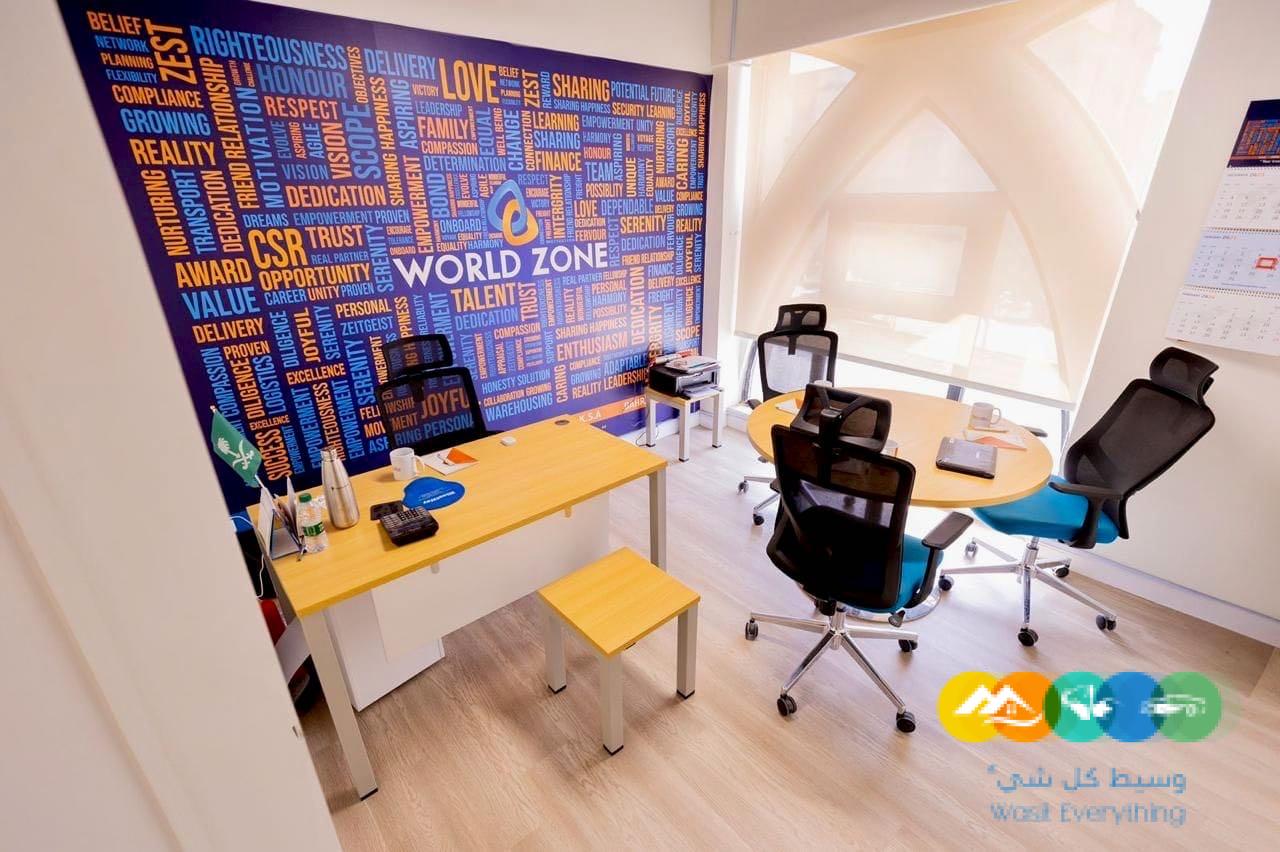 مكتب مؤثث بالكامل للإيجار الشهري والسنوي مع خدمات مجاني