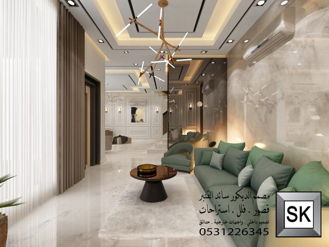 تصميم و تنفيذ ديكور داخلس مجالس رجال و صالات بالرياض