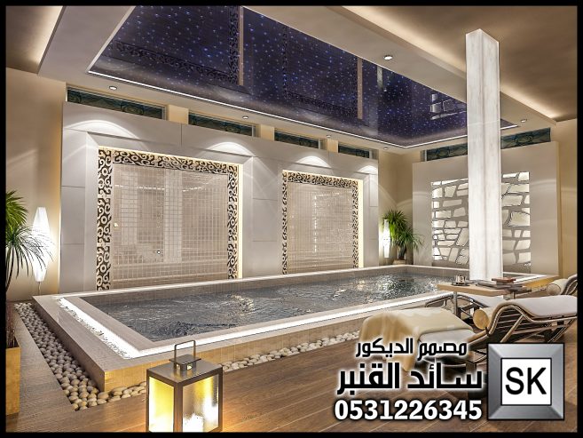 تصميم و تنفيذ ديكور داخلي قبو ترفيهي فاخر في الرياض