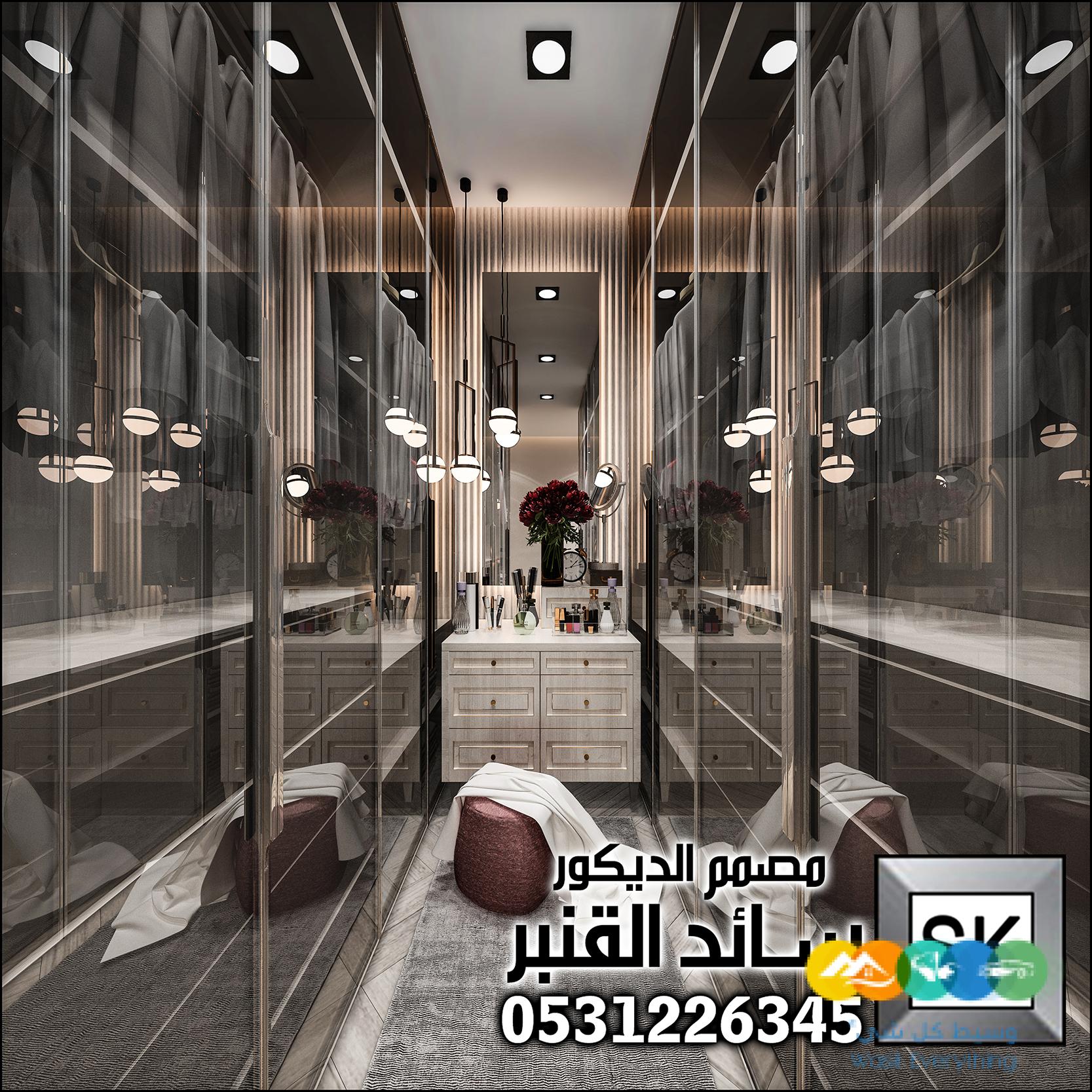 تصميم و تنفيذ ديكور داخلي غرفة نوم رئيسية فخمة بالرياض