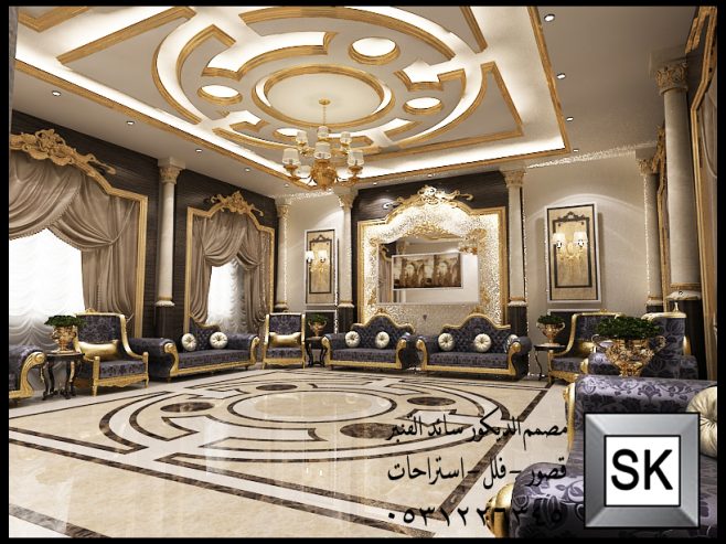 تصميم و تنفيذ ديكور داخلي قصور و فلل و فنادق في جده