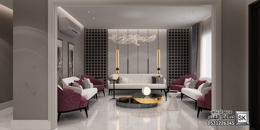 تصميم و تنفيذ صالات معيشة و غرف جلوس فخمة