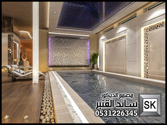 تصميم و تنفيذ ديكور داخلي قبو ترفيهي فاخر في الرياض