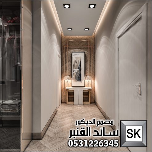 تصميم و تنفيذ ديكور داخلي غرفة نوم رئيسية فخمة بالرياض
