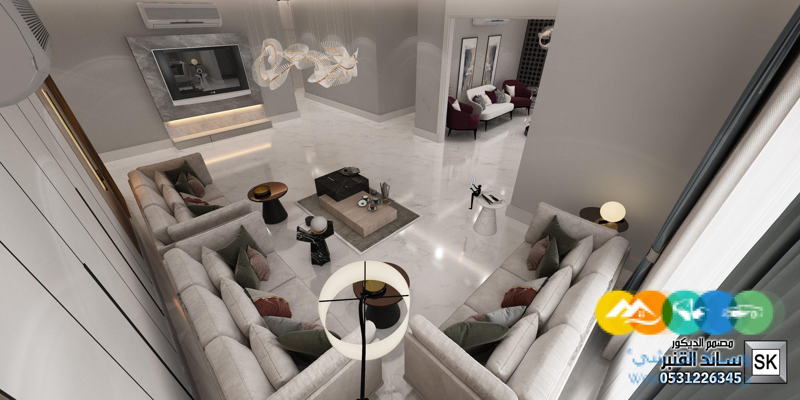 تصميم و تنفيذ صالات معيشة و غرف جلوس فخمة