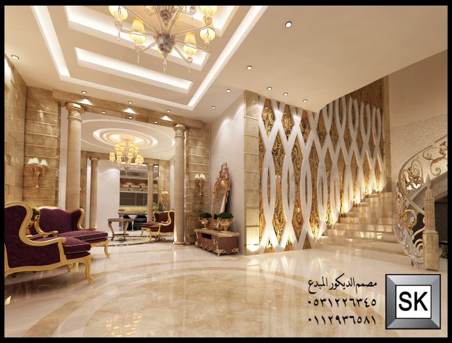 تصميم و تنفيذ ديكور داخلي قصور و فلل و فنادق في جده