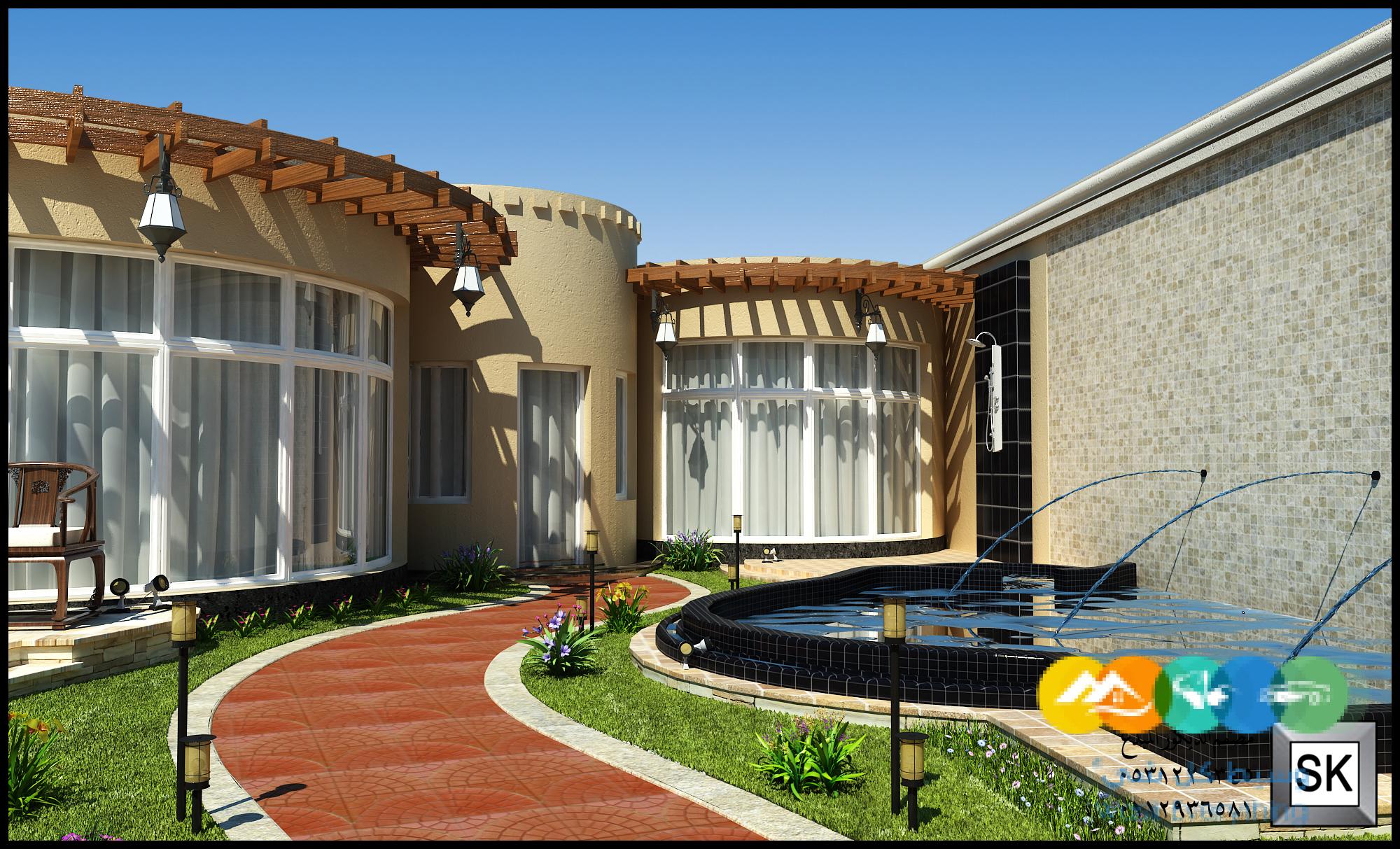 تصميم حدائق فخمة في الرياض