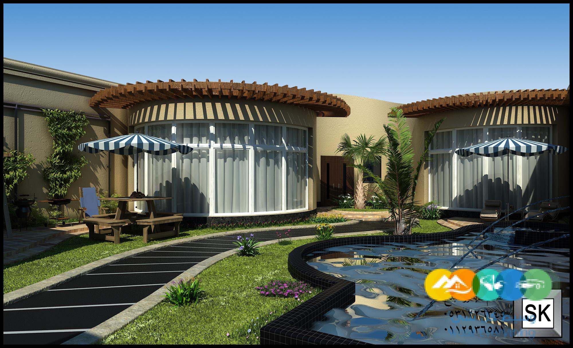 تصميم حدائق فخمة في الرياض