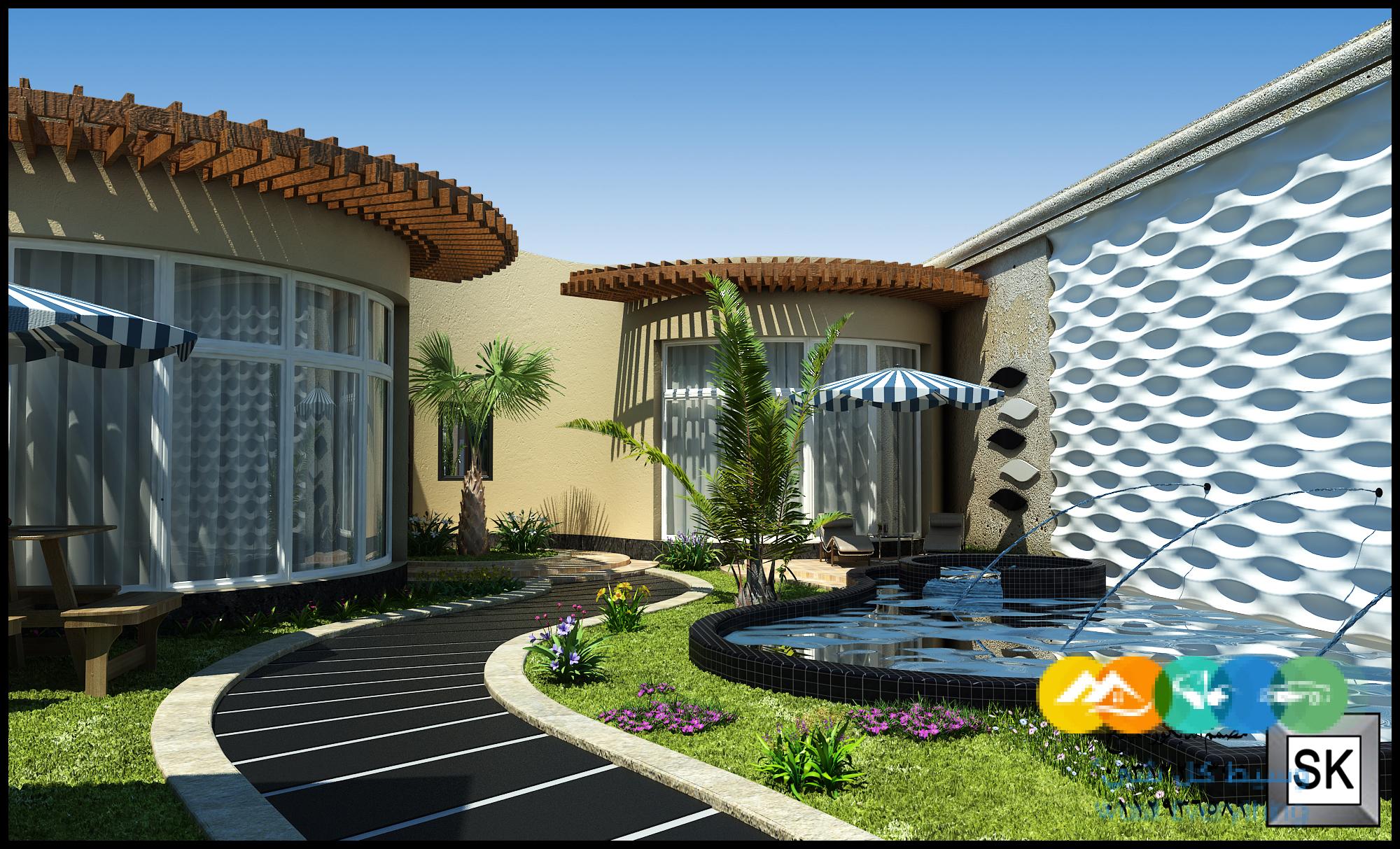 تصميم حدائق فخمة في الرياض