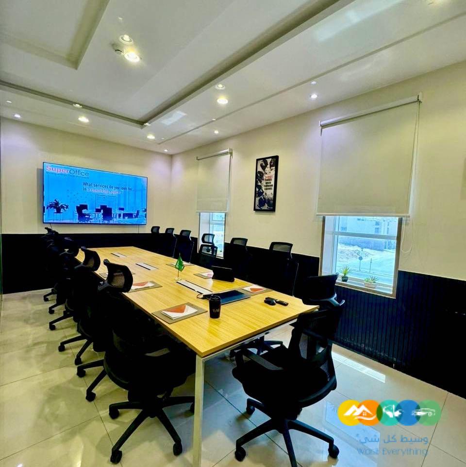 مكتب مؤثث بالكامل للإيجار الشهري والسنوي مع خدمات مجاني