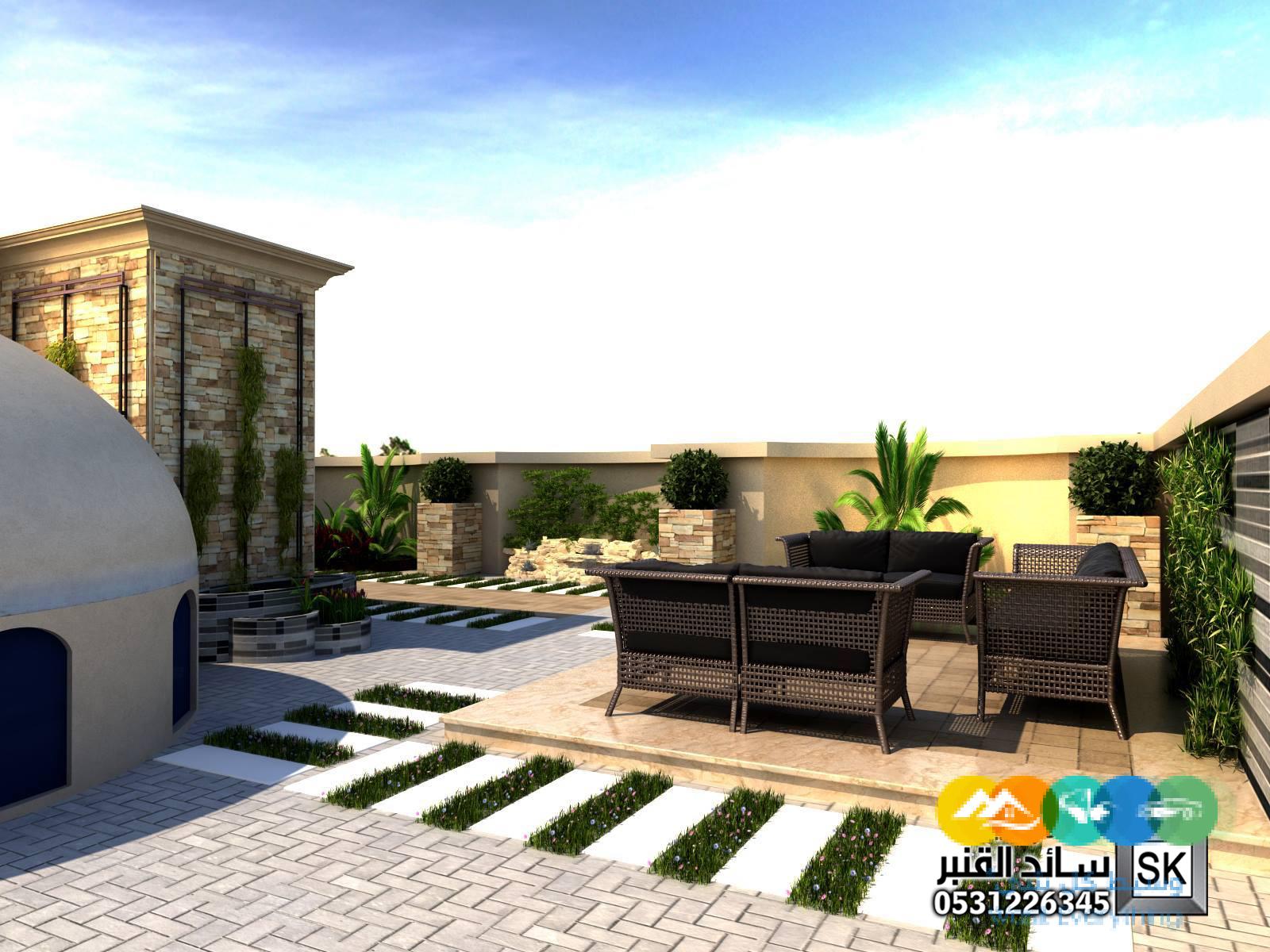 لاندسكيب قصور و فلل في جدة