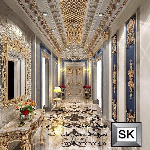 تصميم و تنفيذ ديكور داخلي صالات و مجالس كلاسيك بالرياض