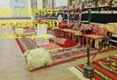 تأجير كنب ملكي كحلي و سكري,مظلات ,مكيفات دولاب