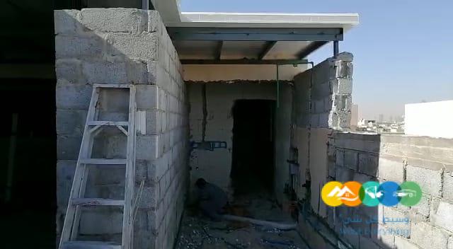 بناء ملحق خارجي زجاج في الرياض