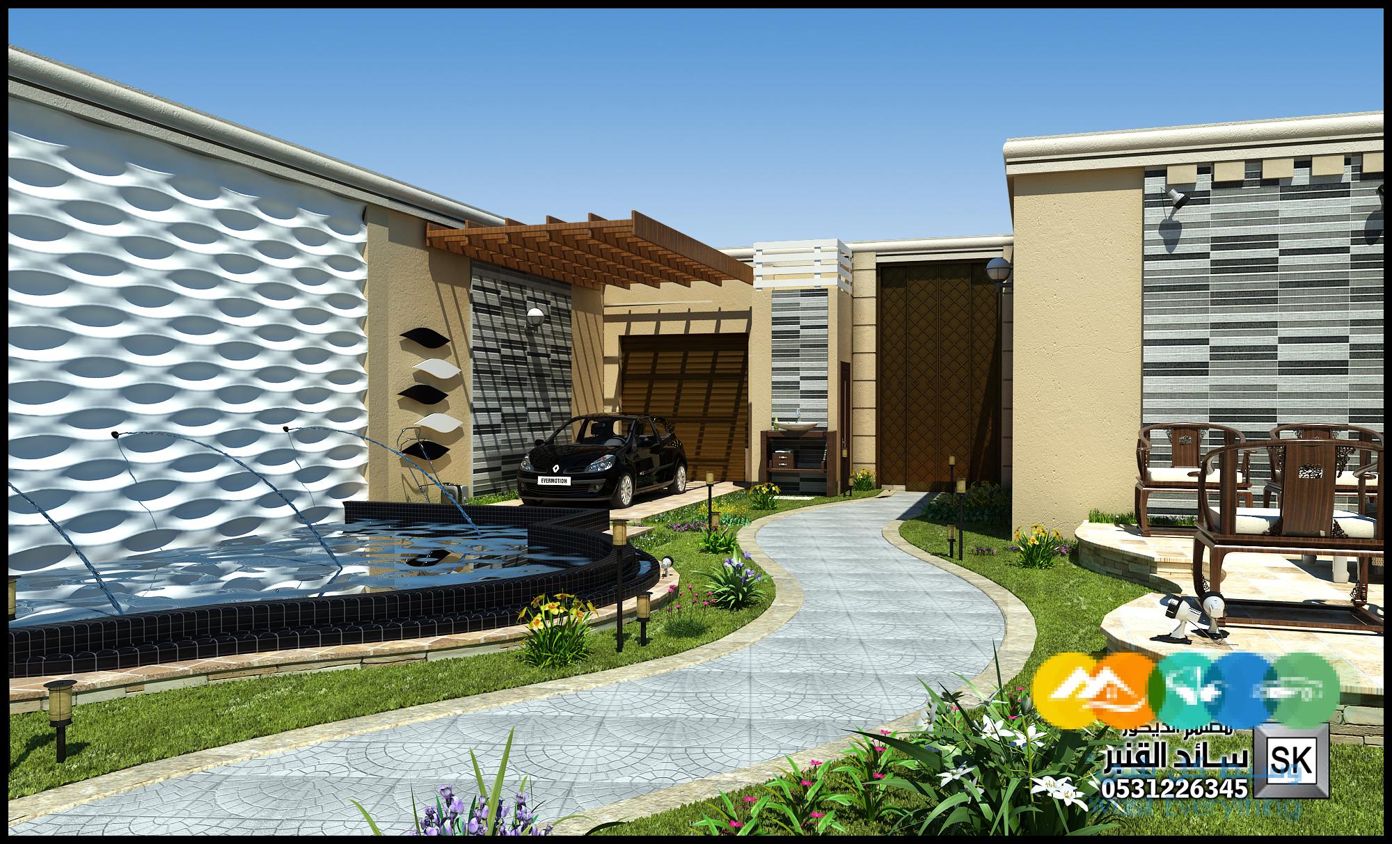 مصممة لاندسكيب مزارع و شاليهات في السعودية