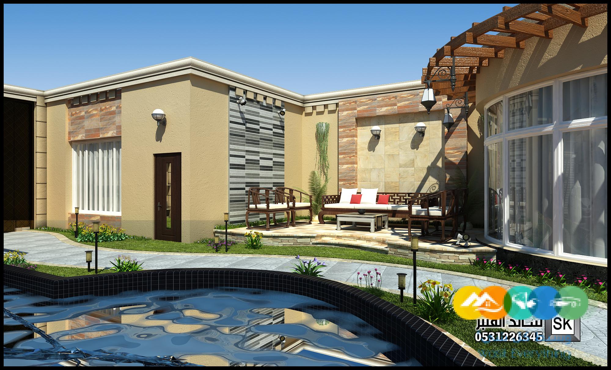 مصممة لاندسكيب مزارع و شاليهات في السعودية