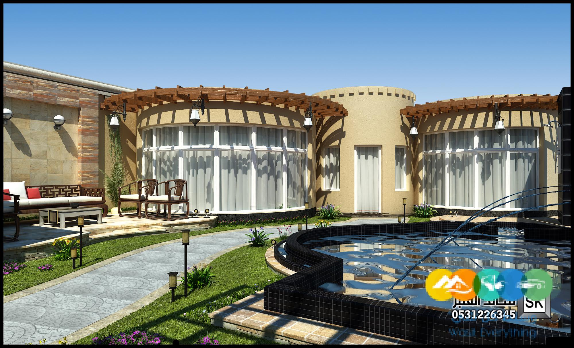 مصممة لاندسكيب مزارع و شاليهات في السعودية