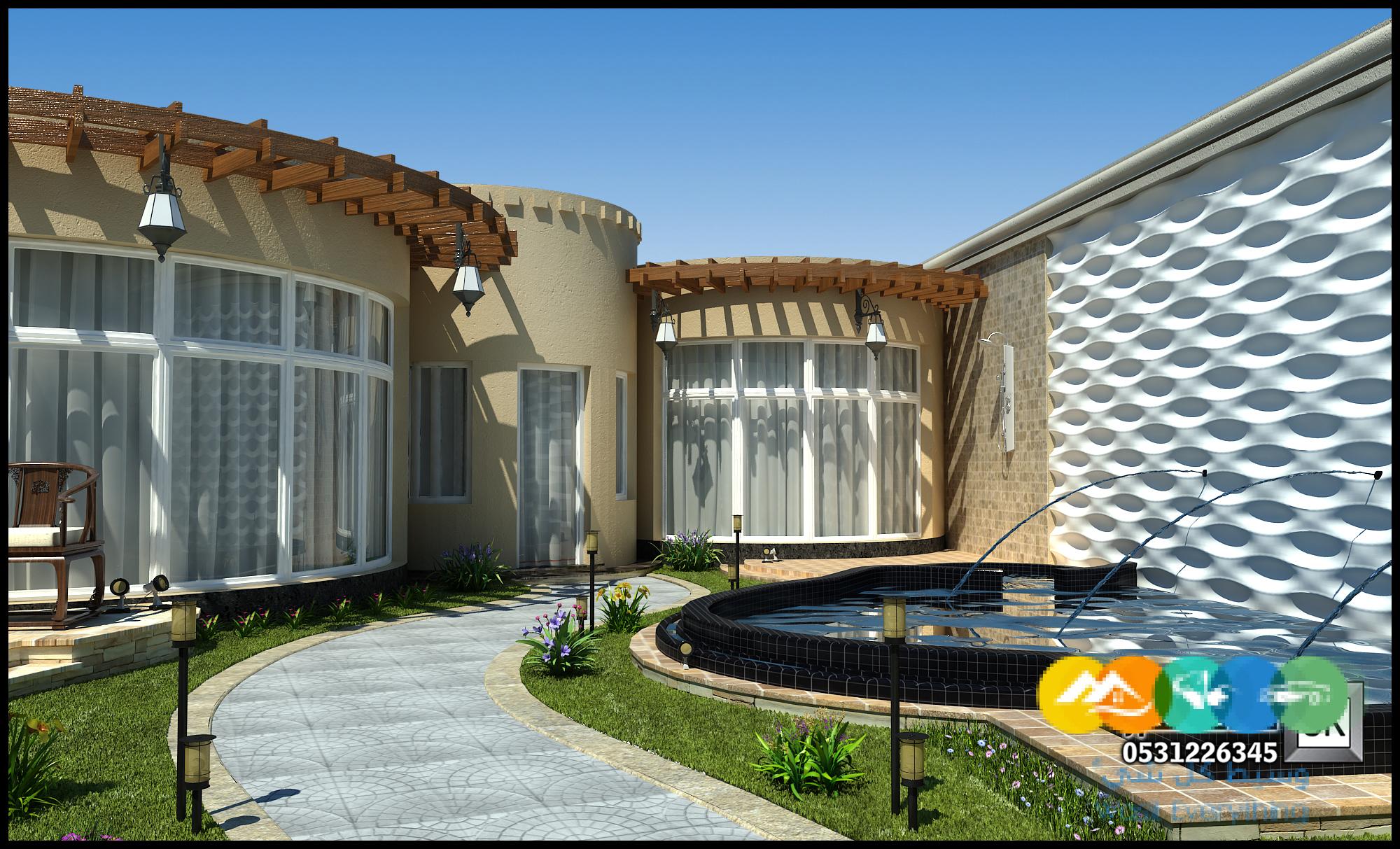 مصممة لاندسكيب مزارع و شاليهات في السعودية