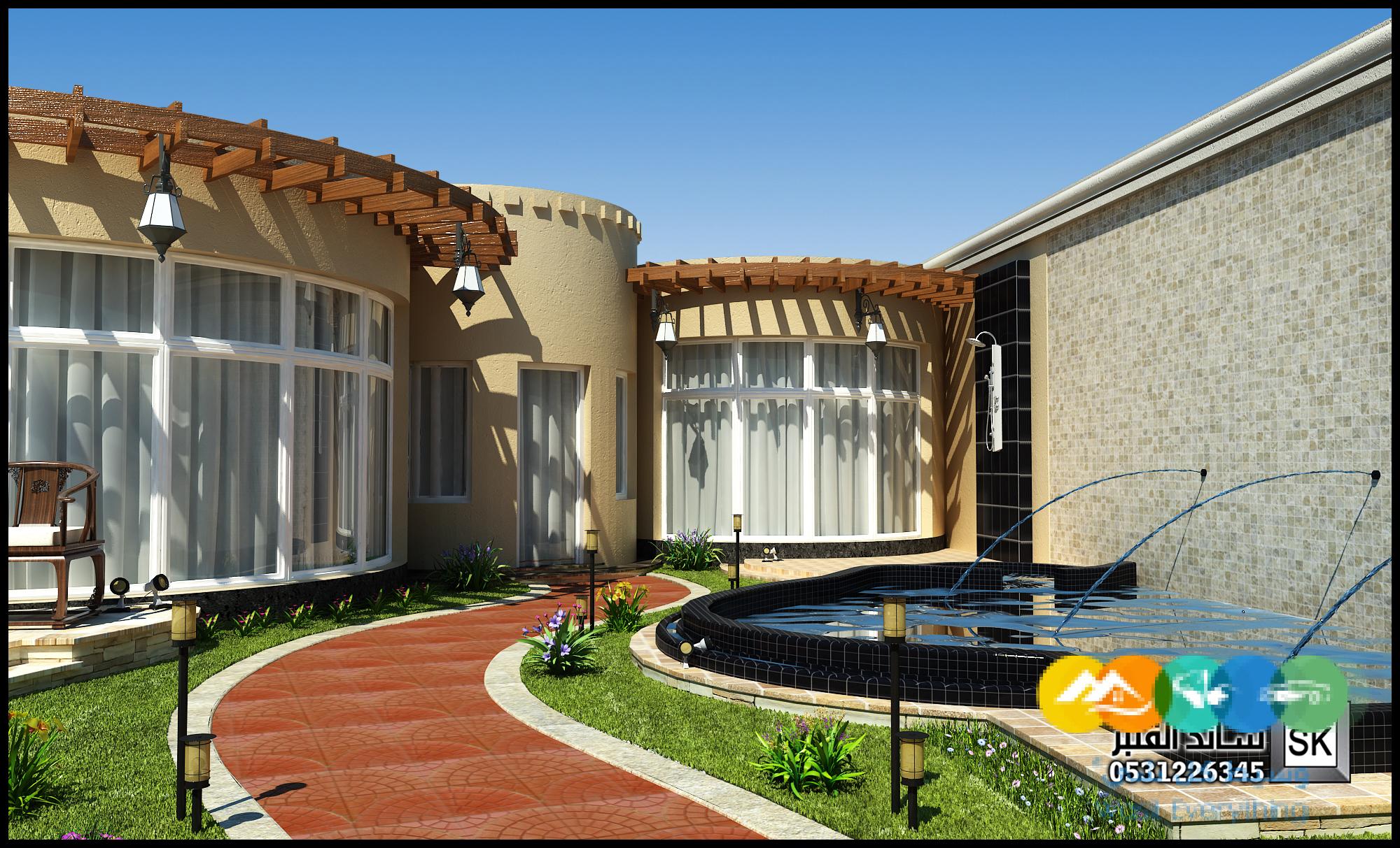 مصممة لاندسكيب مزارع و شاليهات في السعودية