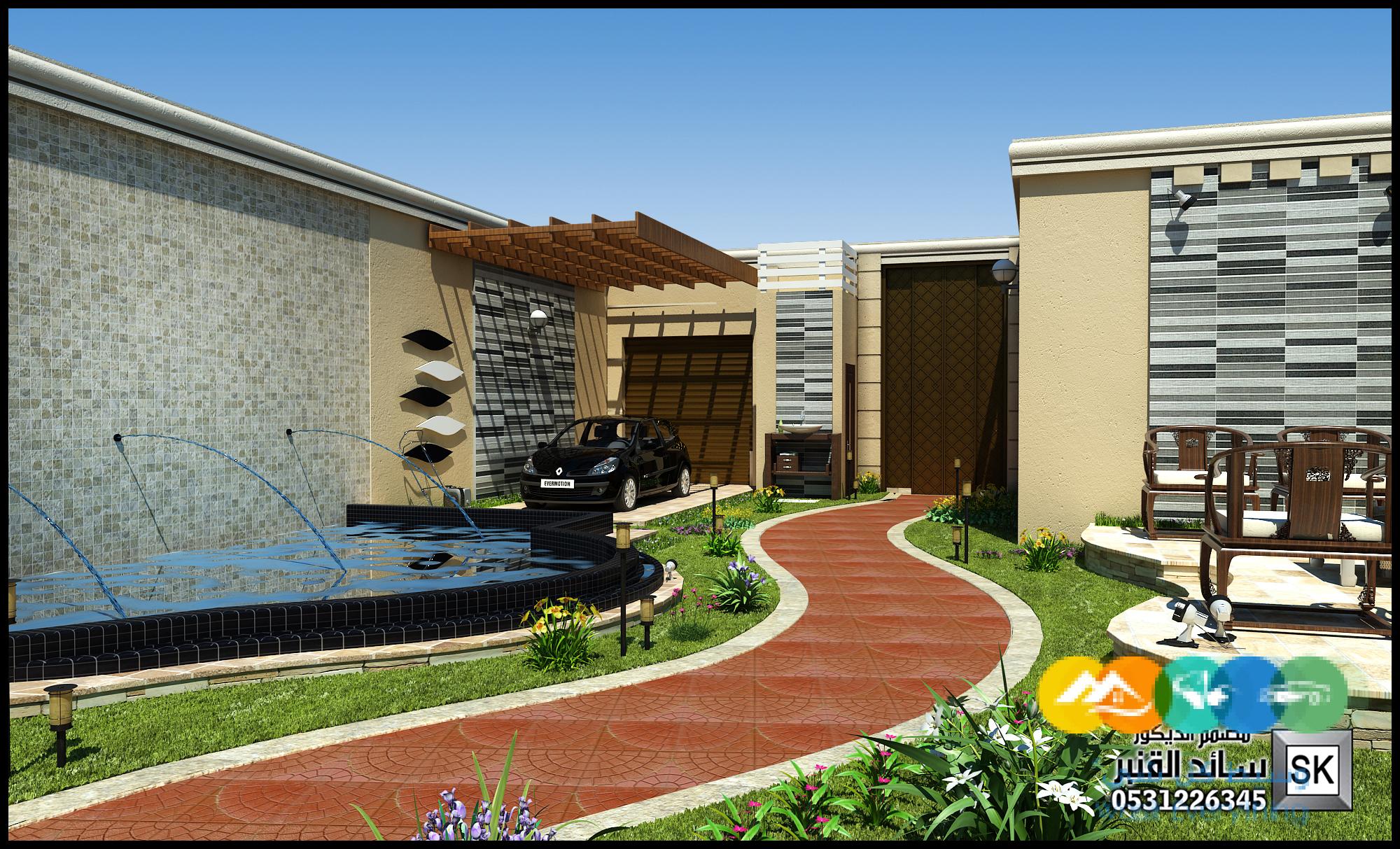 مصممة لاندسكيب مزارع و شاليهات في السعودية