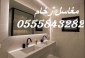 مغاسل رخام , ديكورات مغاسل حمامات جديدة