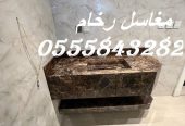 مغاسل رخام , ديكورات مغاسل حمامات جديدة