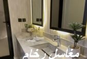 مغاسل رخام , ديكورات مغاسل حمامات جديدة