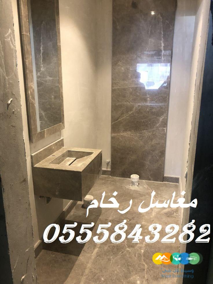 مغاسل رخام , ديكورات مغاسل حمامات جديدة