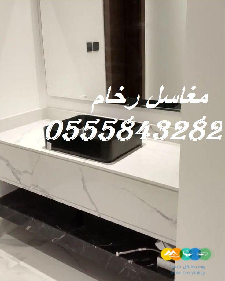 مغاسل رخام , ديكورات مغاسل حمامات جديدة