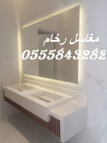 مغاسل رخام , ديكورات مغاسل حمامات جديدة