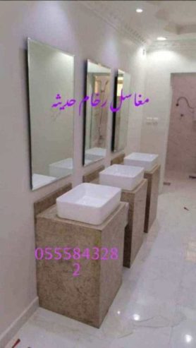 مغاسل رخام ، مغاسل حمامات مودرن ، غرف دش حديثة