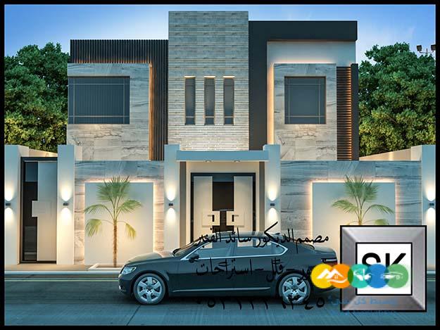 تصميم و تشطيب واجهة فيلا خارجية