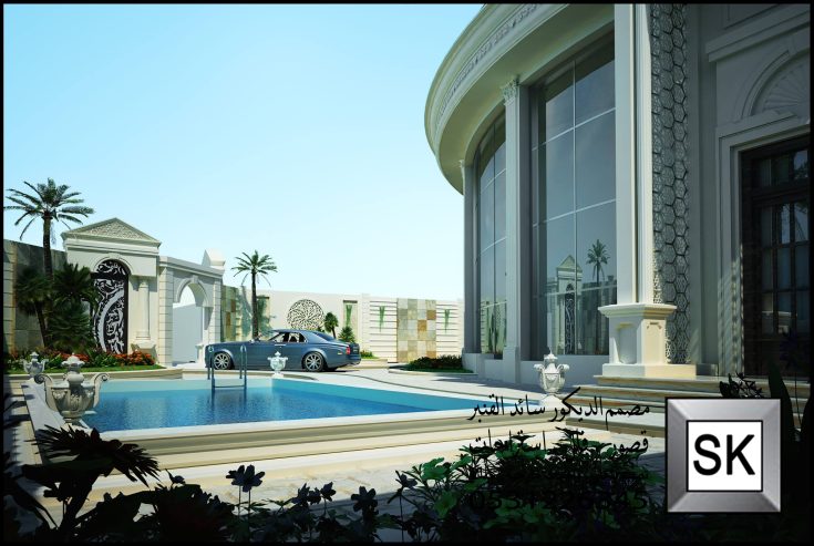 تصميم واجهات حجر فخمة في السعودية