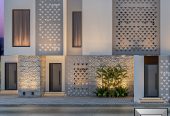 تصميم واجهات تاون هاوس على الطراز السلماني في الرياض