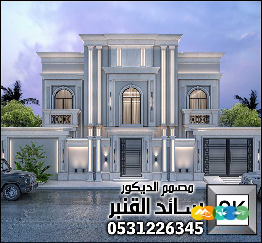 تصميم و تشطيب واجهة فيلا خارجية